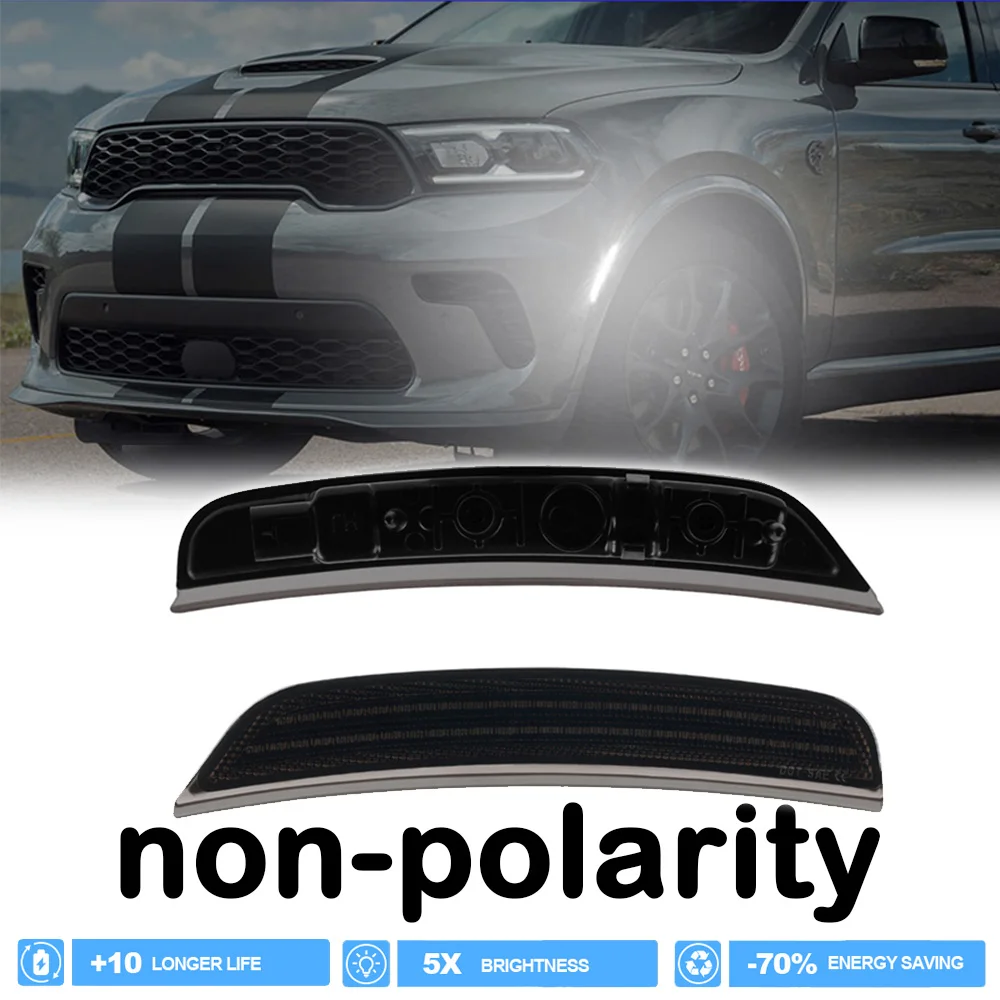 

2 шт. переднее крыло светодиодный белый боковой габаритный фонарь отражатель для Dodge Durango 2021-2025 автомобильный Стайлинг стояночный стоп-сигнал 68476819AA