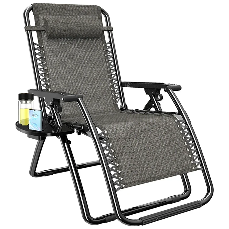 Folding Outdoor Relaxing Garden Adjustable Recliner Office Nap Camping Lounge Zero Gravity Chair