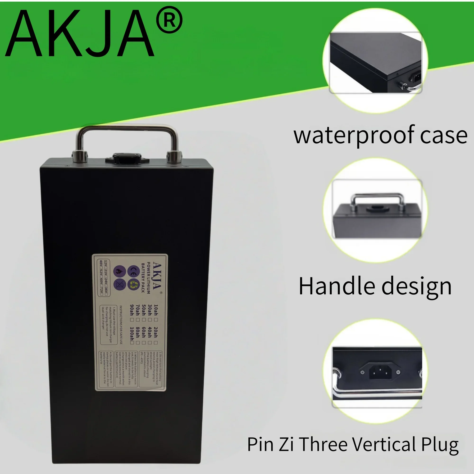 النقل الجوي السريع، إرسال خلال 24 ساعة، 72V100AH، بطارية ليثيوم 18650، حزمة بطارية ليثيوم، مناسبة للمحركات أقل من 3000 وات #3