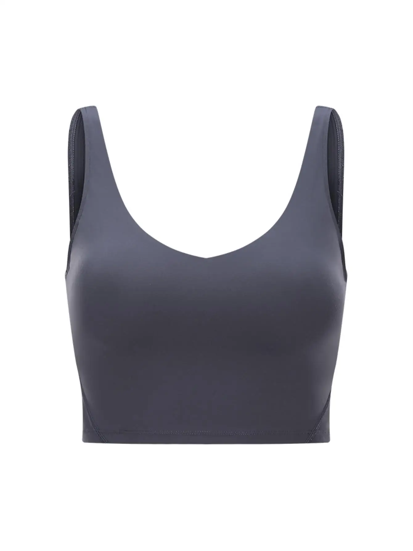 

Women's sports vest solid color wide shoulder strap beauty back no underwire yoga underwear fitness bra