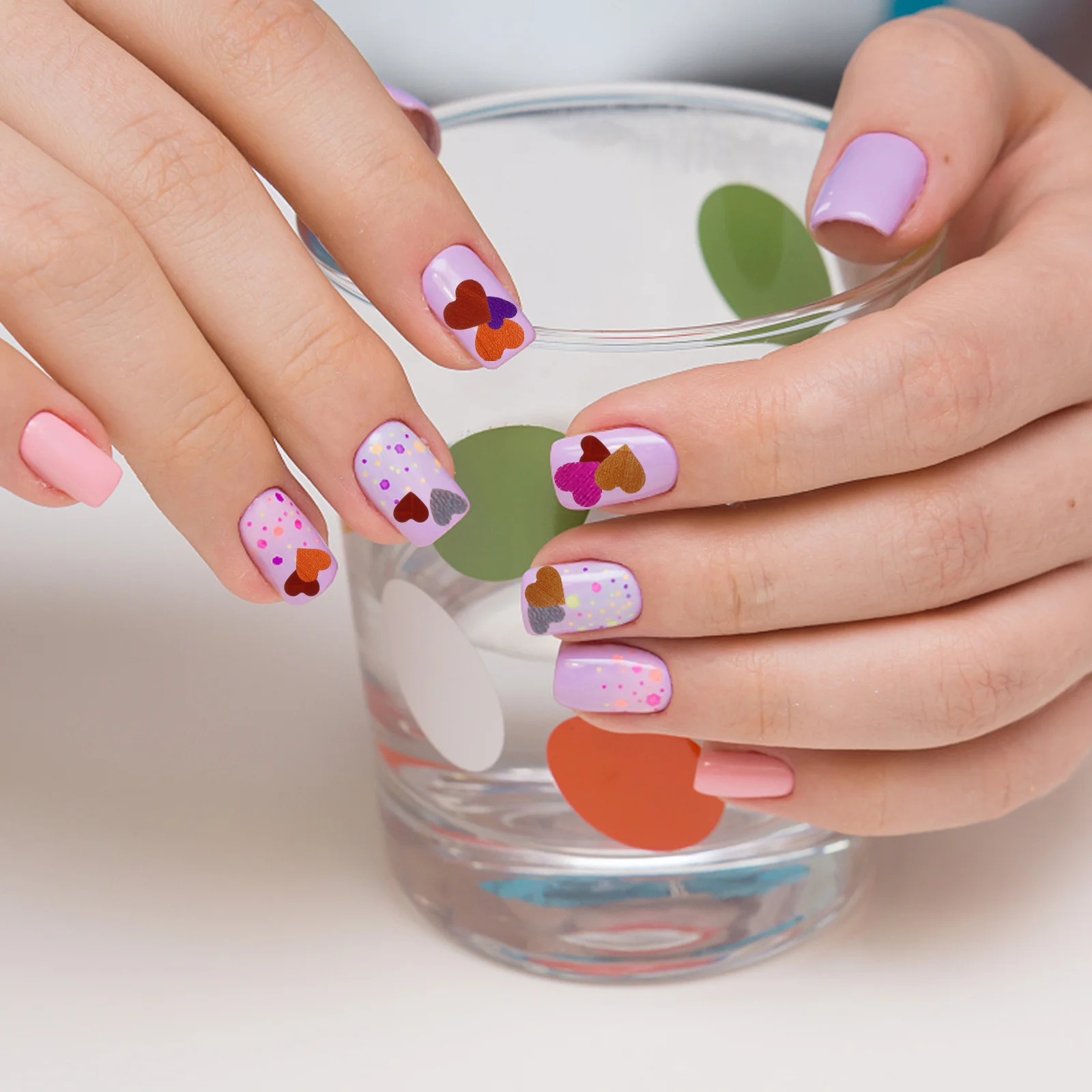 

2 Boxes Heart Shaped Nail Art Sequins Ultra Thin Manicure Supplies Glitter Decorations for Women Nails Nail Art Glitter