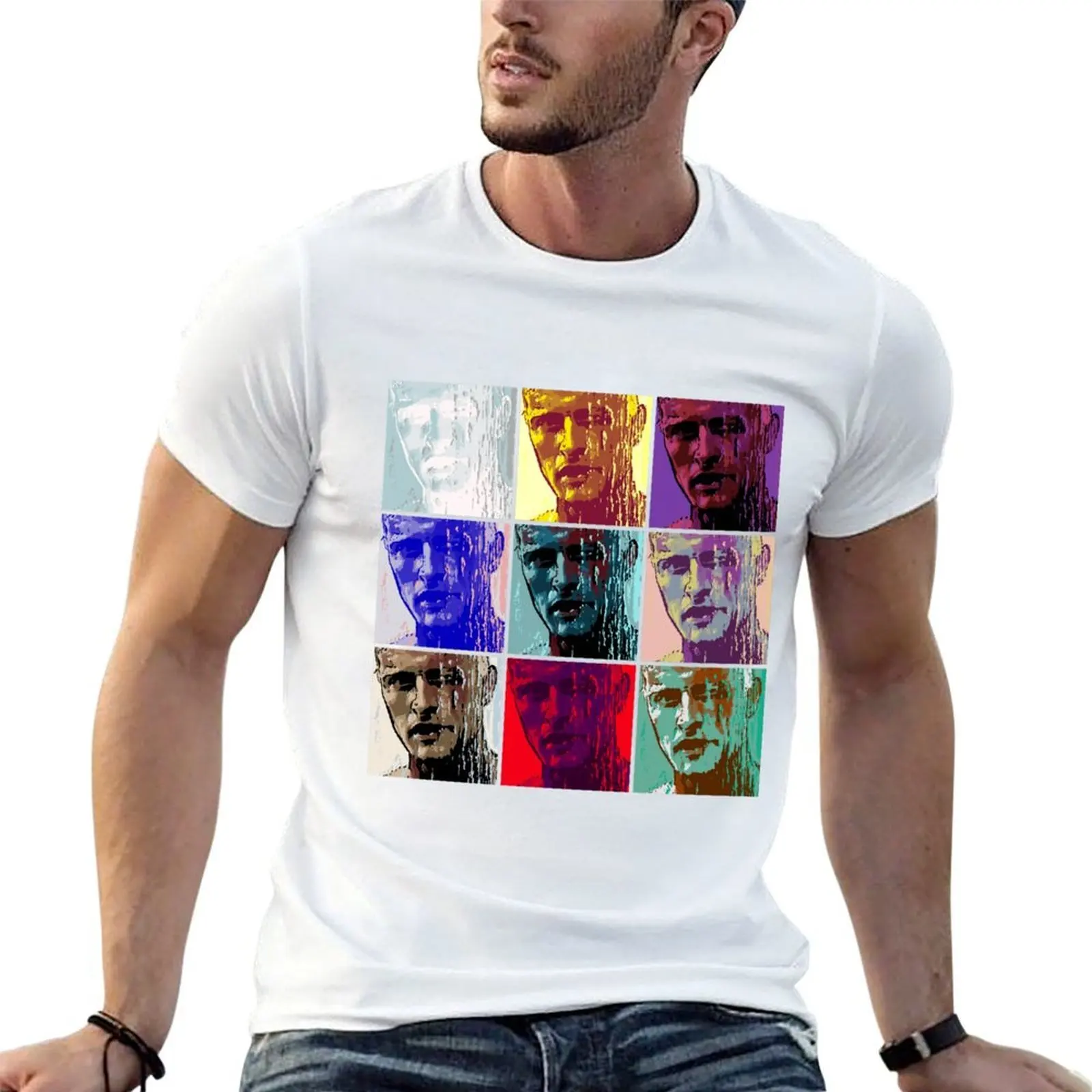

Bladerunner Roy Rutger Hauer Tribute Warhol Pop Art T-Shirt man t shirts cotton man t shirts graphic T-Shirt