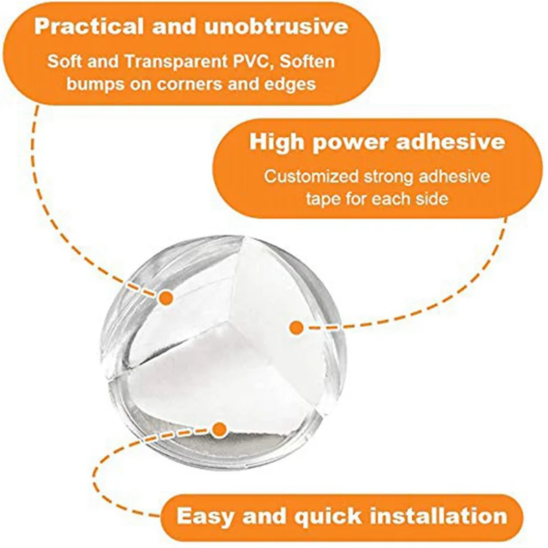 【BABY】Protezione angolare, Protezioni angolari per tavolo a prova di bambino, Mantieni il bambino sicuro, Protezioni per angoli affilati per mobili (confezione da 4)