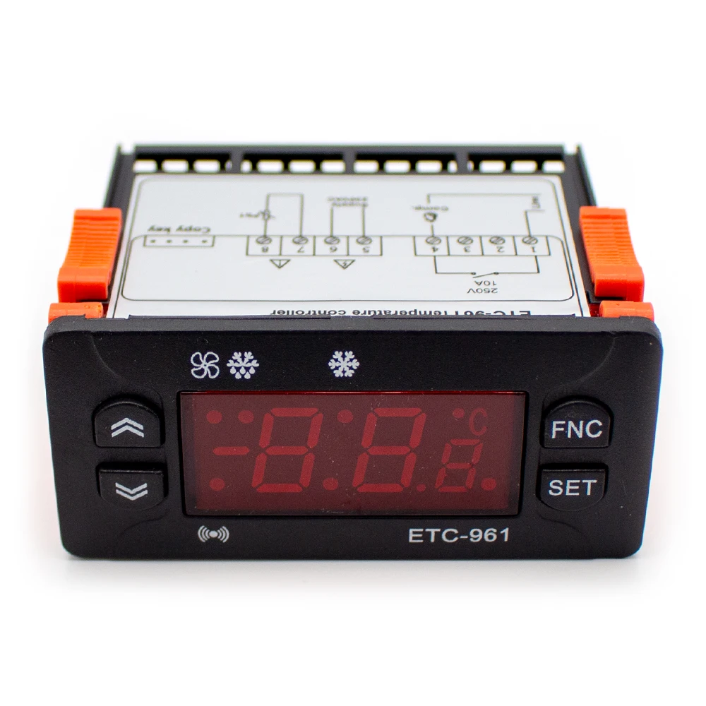 5Pcs ETC-961 Temperature Controller Microcomputer Digital Display Thermostat Refrigeration Alarm Thermolator with NTC Sensor