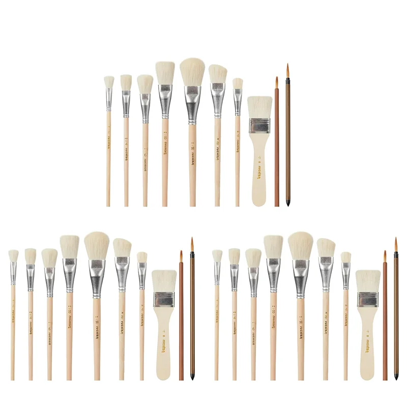 

Щетка для швабры для акриловой живописи, 30 шт. Кисти для глазури для керамики Набор кистей для швабры из смеси козьего волоса для керамики Акриловая краска