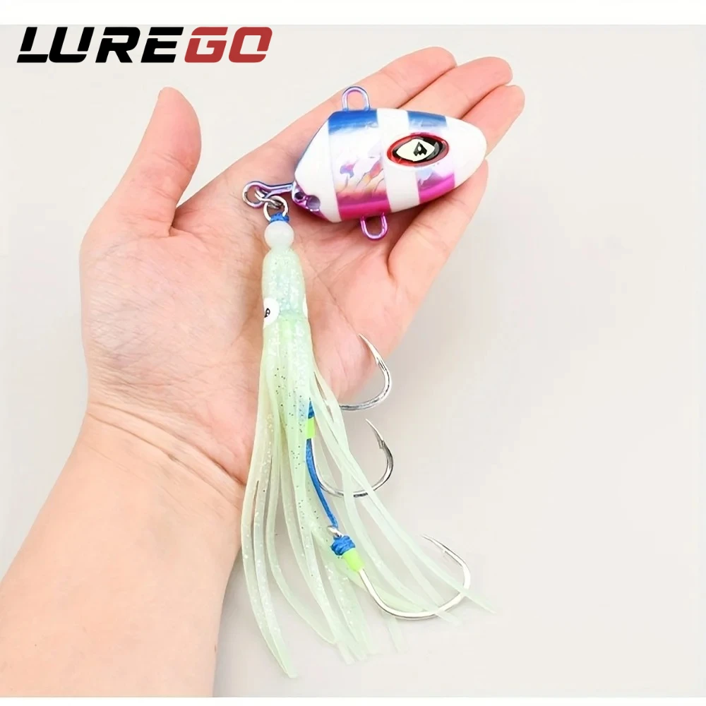 1 Stück Metallkopf Slow Sinking Jig 150g-300g – Bottomship Deep Sea Lure, Inchiku Kabura Fishing mit Dreifachhaken für Marlin
