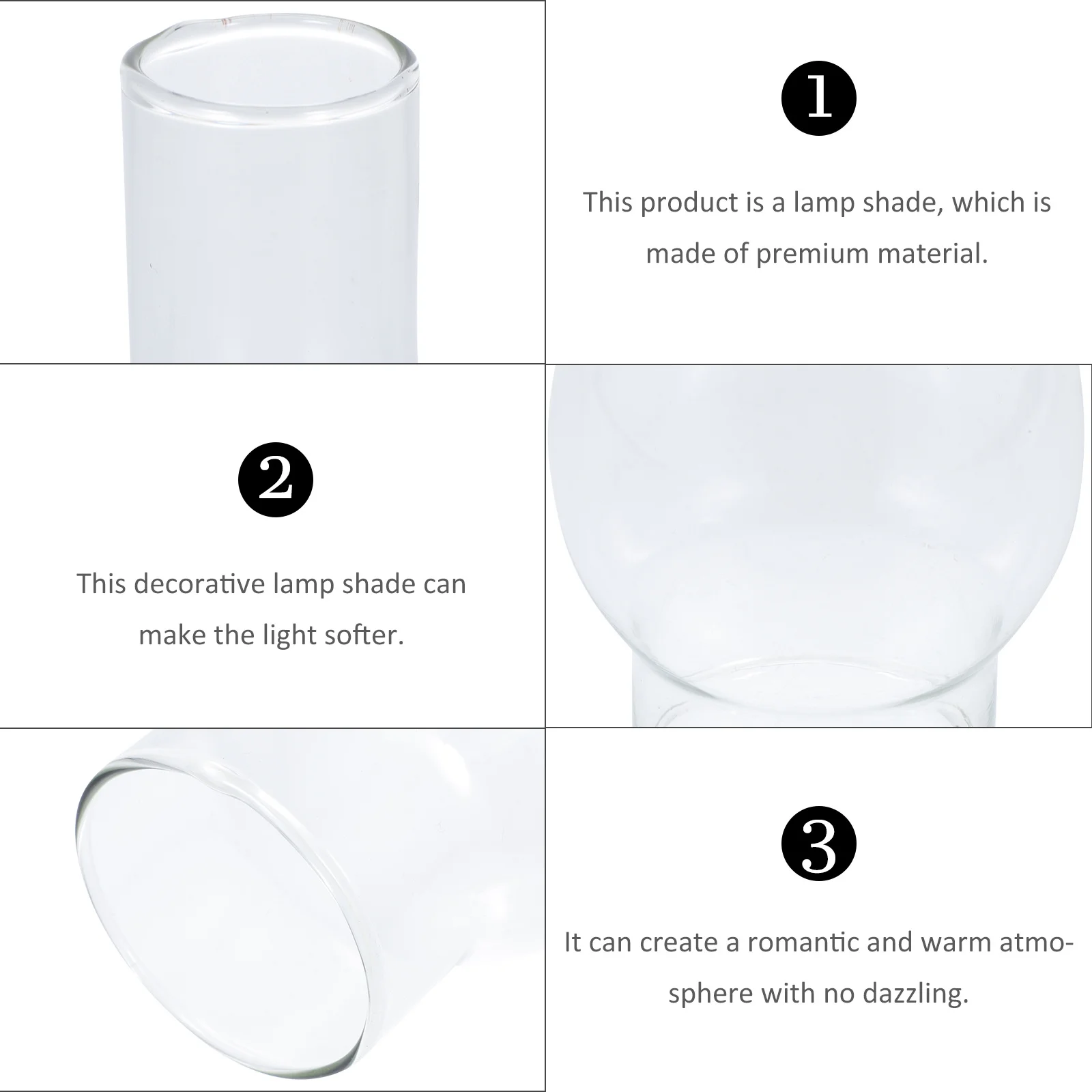 

Glass Lampshade Light Cover Durable Safe Material Retro Style Decorative Lamp Cover Soft Light for Home