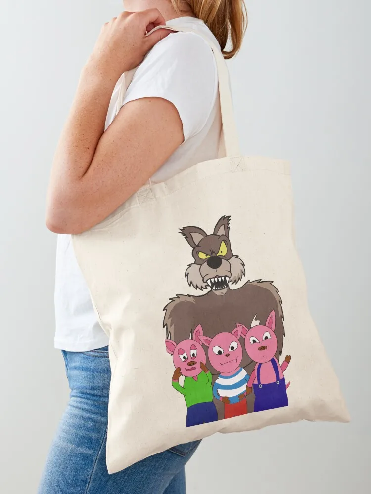 3 حقيبة حمل الخنازير الصغيرة حقيبة قماش قماش امرأة حقيبة قماش للمتسوقين الجامعيين