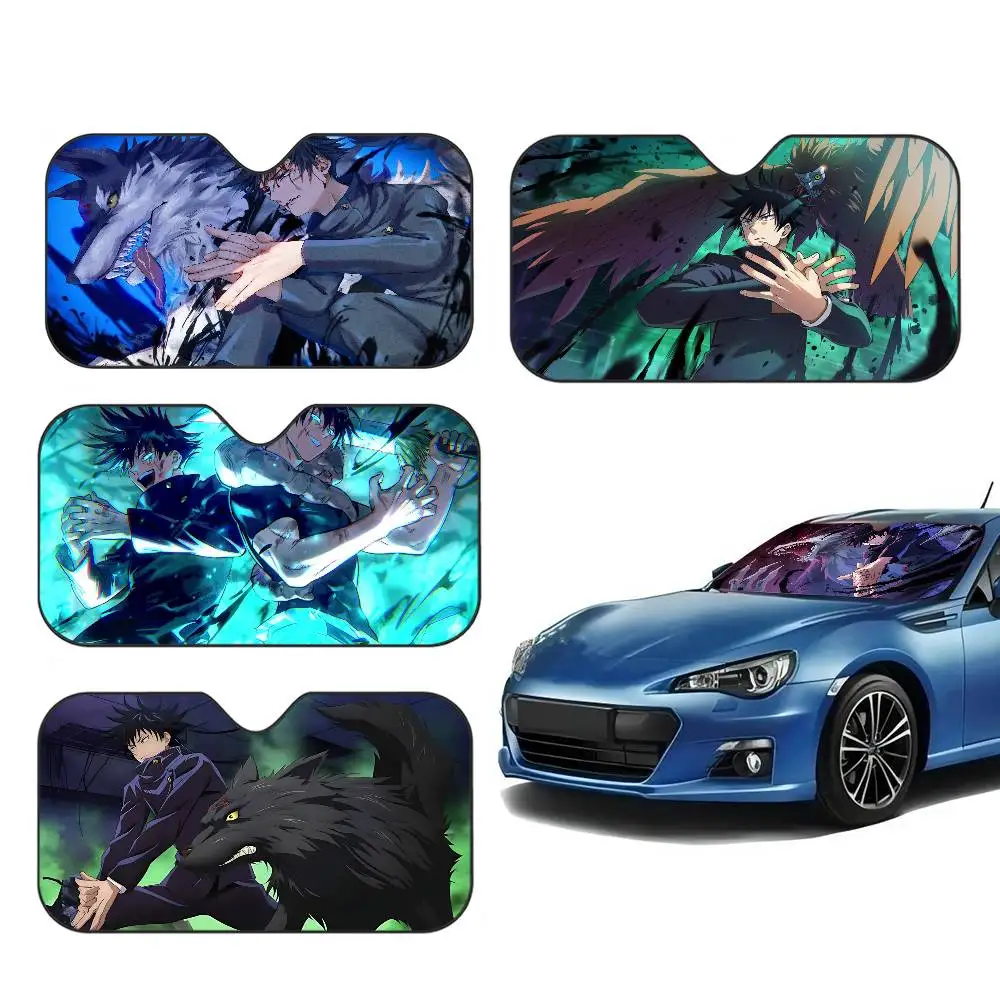 Jujutsu Kaisen Fushiguro Megumi Windshield Sun Shade for Car SUV Truck Front Window Sun Shade Accessory Visor Protector Shield