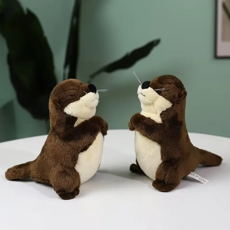 Pray Soft Otter Doll Magnetic Palm Otters Plush Otters Closed Eyes Animals Birthday Gifts Plush Toy