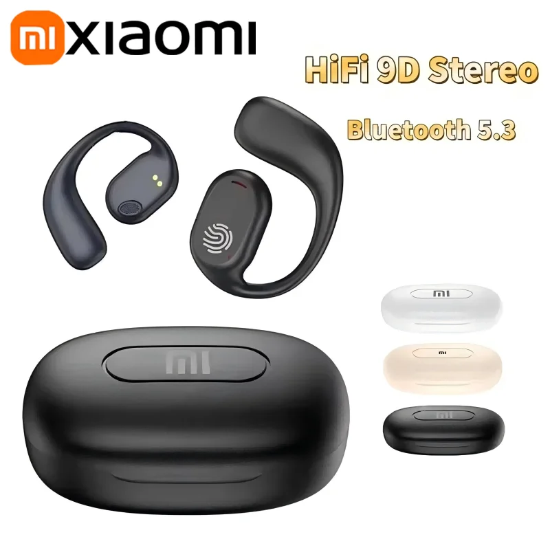 Xiaomi HiFi 9D Stereo Bluetooth 5.3 Bone Conduction Earphones Wireless Sports Earbuds Waterproof Touch Control Noise Reduction