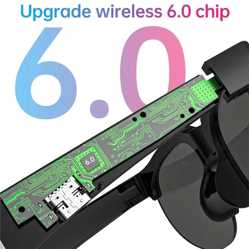 M51K-XG89 Smart Glasses AI Translation Bluetooth Sunglasses UV Protection Hands-Free Music Calling Outdoor Sports Headset Headph