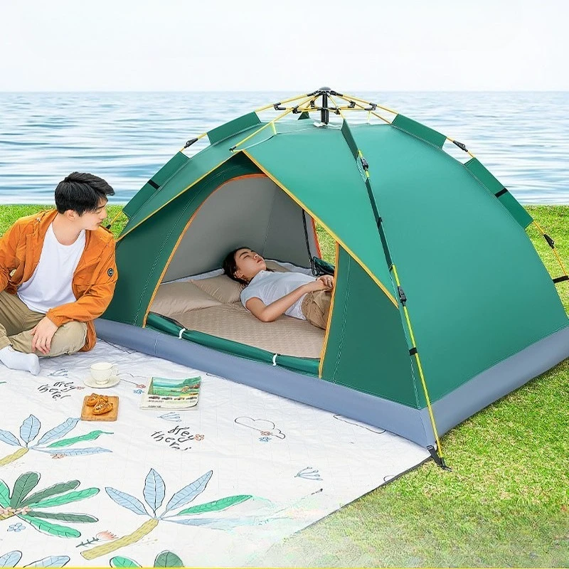 

Палатка для кемпинга уличная, складная, портативная, полностью автоматическая, утолщенная, водонепроницаемая, с защитой от солнца, для ночевок, быстрораскладная