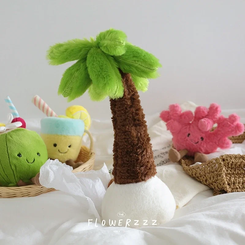 JELLYCAT عصير الليمون جوز الهند Plushies لينة جدا شجرة النخيل المرجان الأحمر ألعاب من نسيج مخملي عروسة كارتون ديكور المنزل هدايا عيد الميلاد فتاة #6