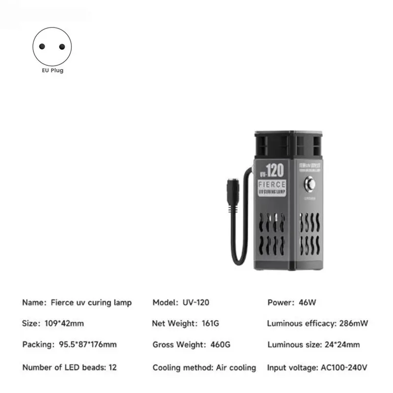 【CYBER MONDAY】MECHANIC UV-120 Mobile Phone Repair UV Curing Lamp Green Oil Adhesive Shadowless UV Light Air Cooling Heat Dissipa