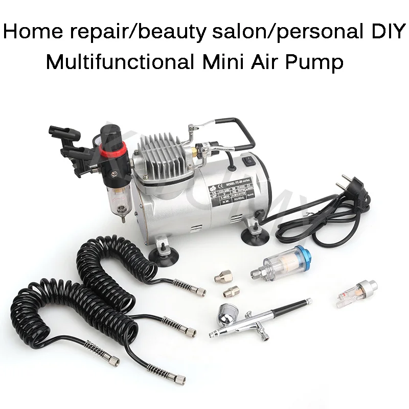 220V Gravity Feed Airbrush Air Compressor Kit For Art Painting Tattoo Manicure Craft Spray Model Air Brush Nail Tool Set