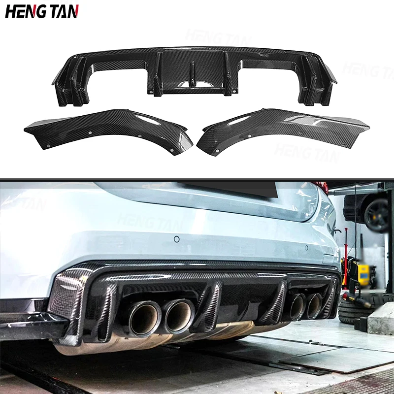 

For BMW M3 G80 M4 G82 G83 Coupe 2021+ Dry Carbon Fiber Car Rear Bumper Lip Diffuser Spoiler Parts Upgrade Body Kit