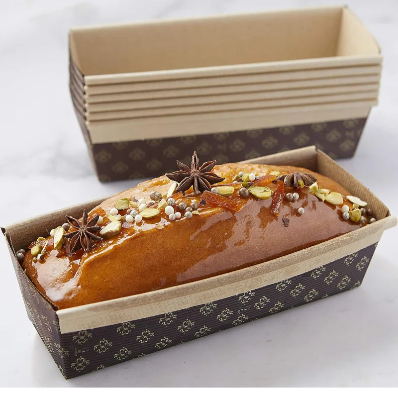 Moule rectangulaire en papier pour cuisson de pain de viande, moule à gâteau sûr au four, boutique de poulet, bonbons, jxMeatloPG Bundt