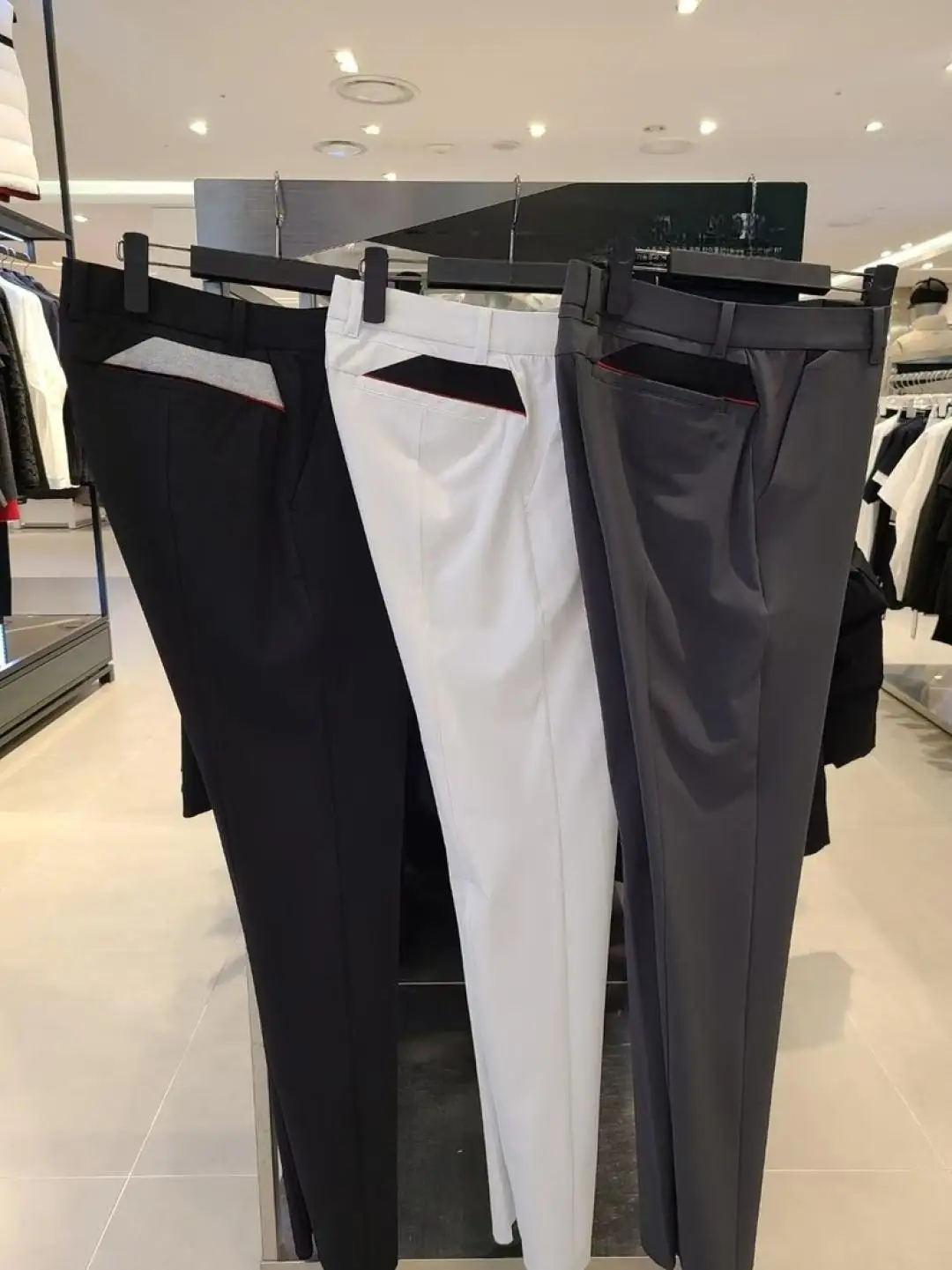 Male Golf Straight‑Leg Long Pants Simple Business Sports Wear Breathable Soft Versatile Casual Outdoor Golf Trousers