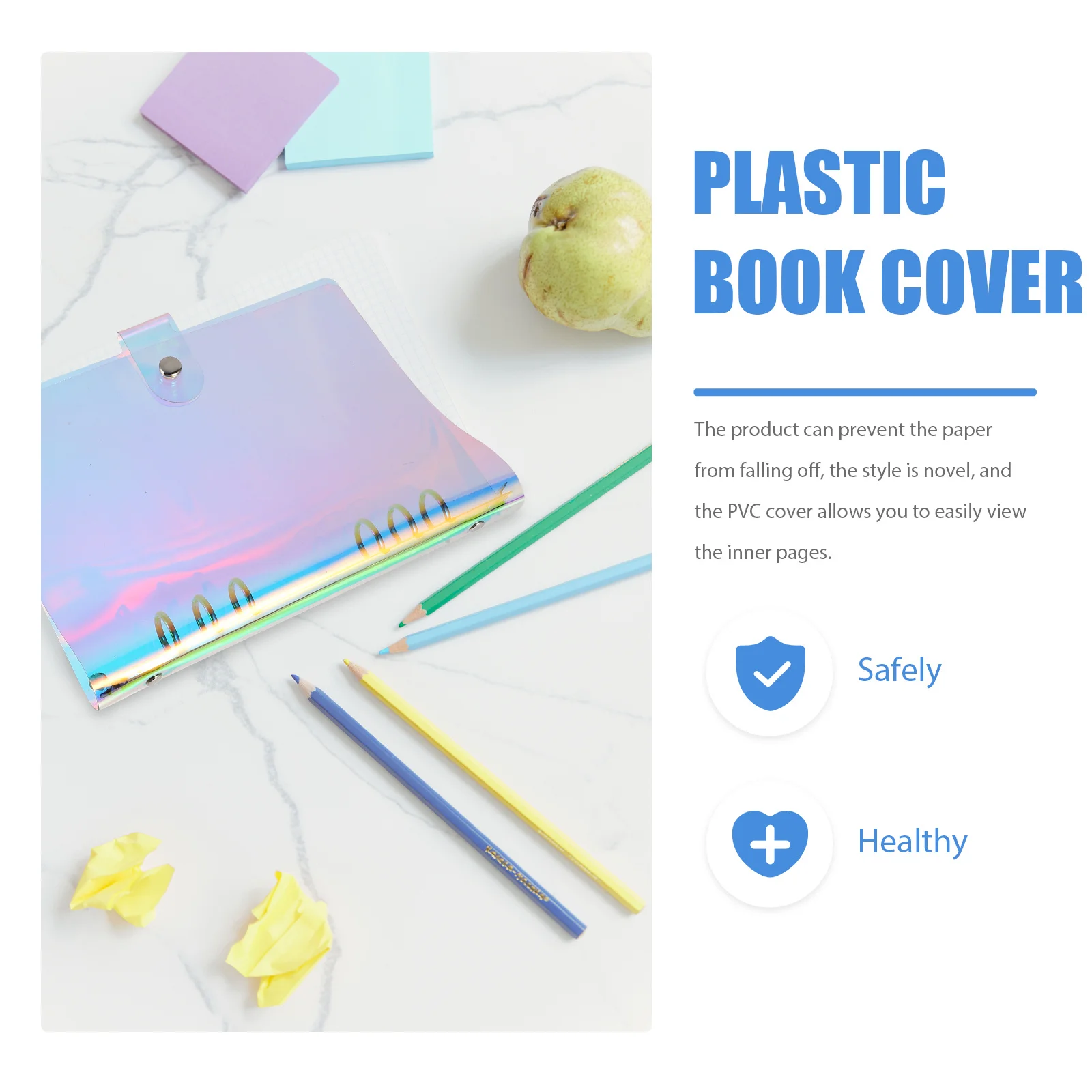 1 قطعة غطاء كتاب أنيق من البلاستيك المفكرة حامي صديقة للبيئة للمدرسة مكتب استخدام غلاف الكتاب اللوازم المدرسية