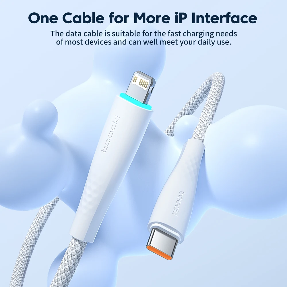 Toocki PD 20W USB C Cable For iPhone 14 13 12 11 Pro Max Xs 8 Plus iPad Macbook Wire Fast Charging Type C To Lighting Data Cord