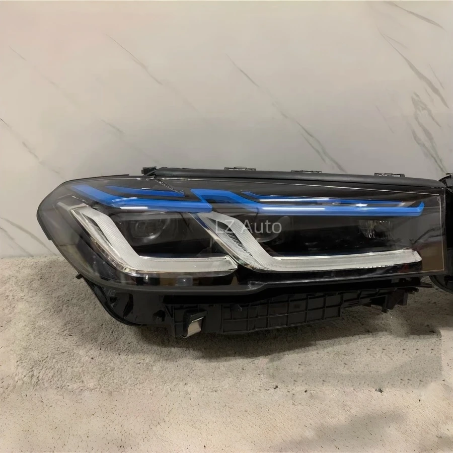 Upgrading Headlight fit for BMW 5 headlight 2017-2020 BMW G30 Laser headlights BMW 5 G31 Competition Headlamp with Blue Brow