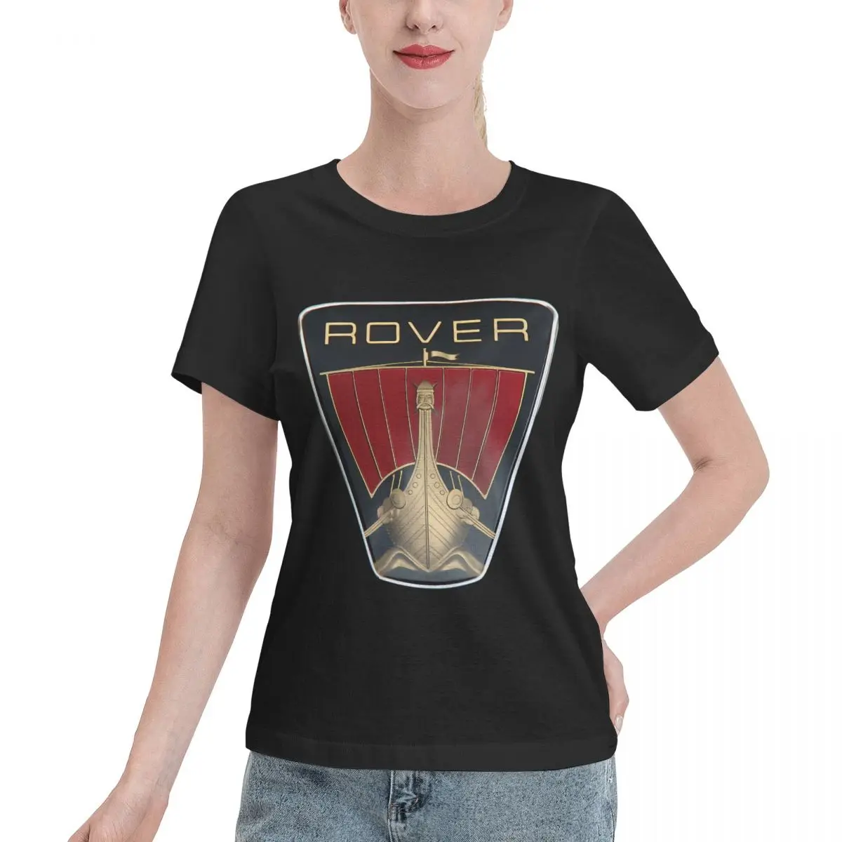 Long Lasting Large Rover P6 2000 3500 V8 Classic Car Viking Women's T-shirt Classic Wear Resistant Top