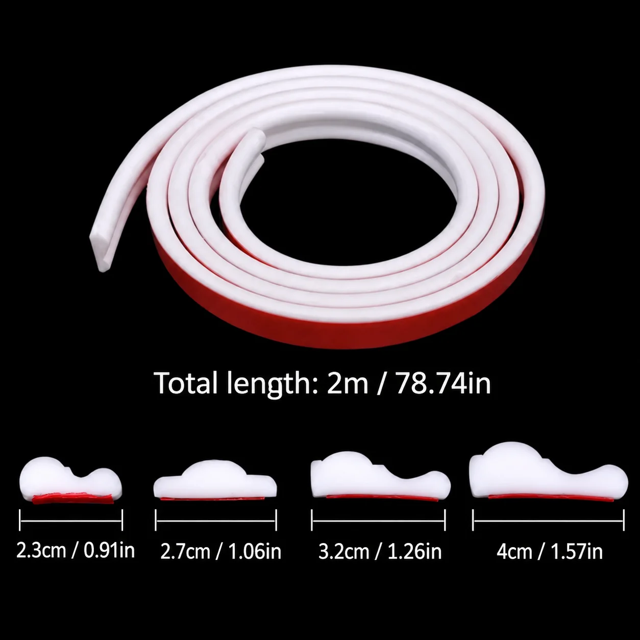 1PC 2M/78.74IN Self Adhesive Wall Molding Trim, Flexible Decorative Wall Sticker Border Strip for Home Interior Decor