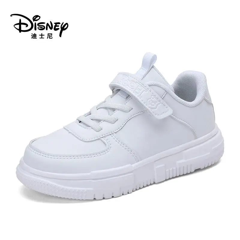 Children's Shoes Boys Leather Winnie the Pooh Joker Fashion Children's White Shoes Girls Non-slip Waterproof Running Shoes