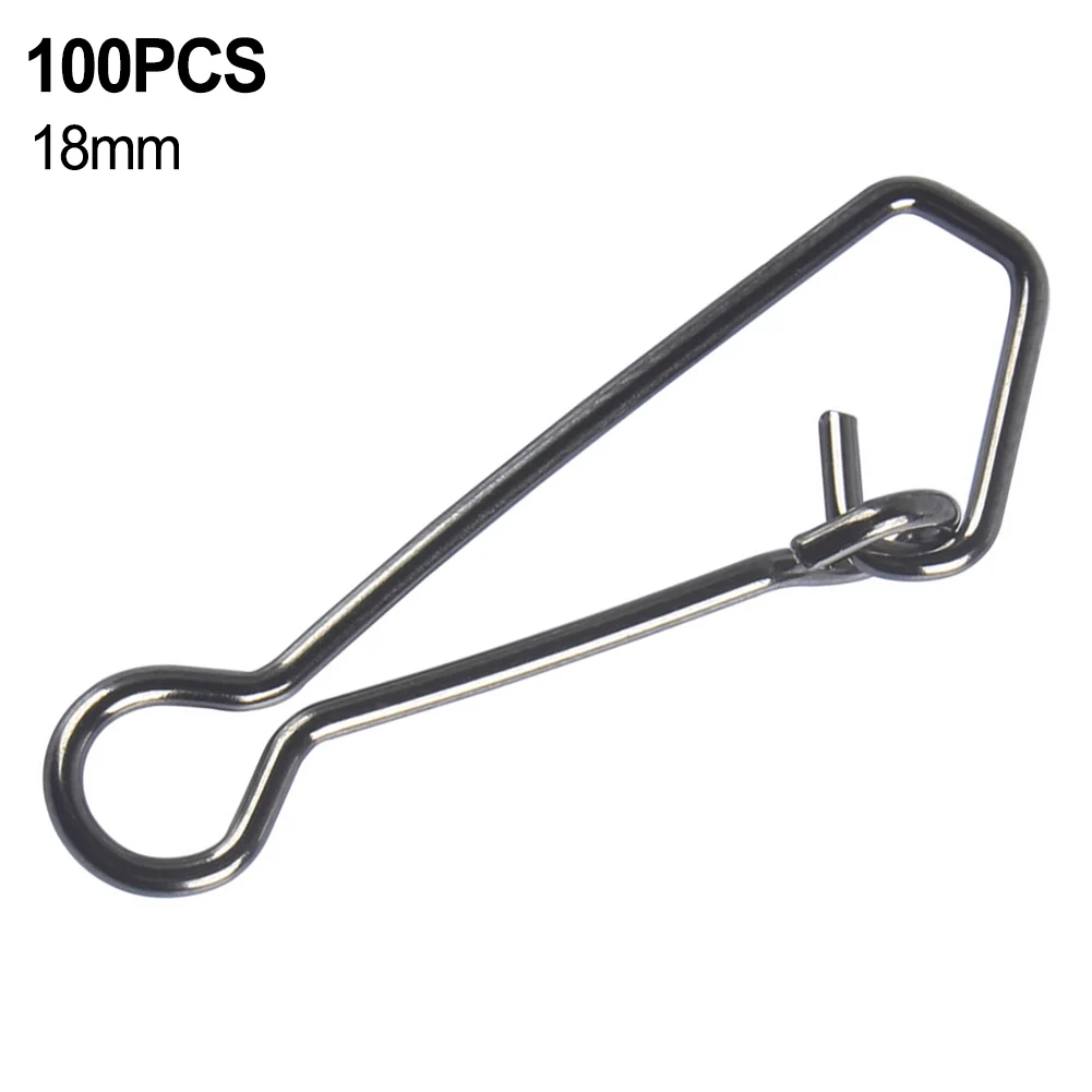 Stainless Steel Lure Connector Pack of 100 Offering Diverse Pulling Strengths for Every Angler's Needs and Preferences