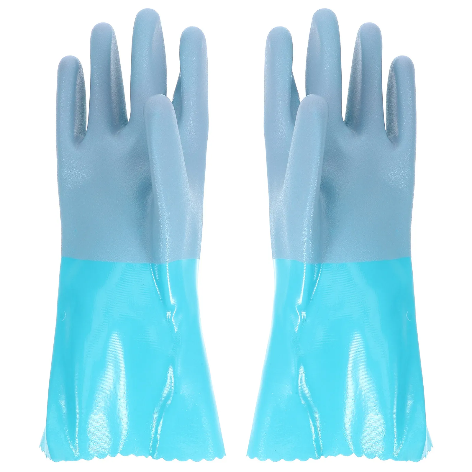 

1Pair Non-Slip Fish Cleaning Gloves Heavy Duty Rubber Work Gloves for Seafood Handling Boat Work Cut Resistant