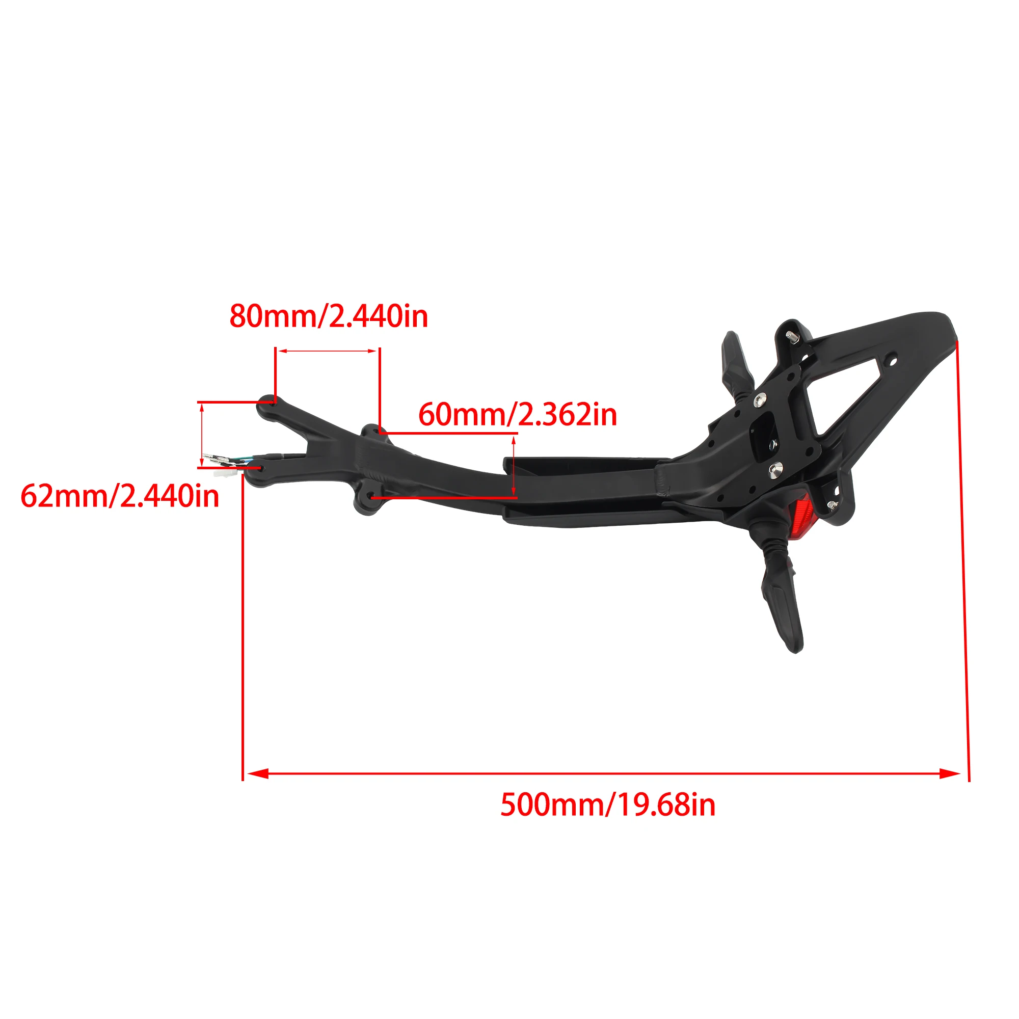For Sur-Ron Ultra Bee Electric Bike Motorcycle Rear Bracket Brake Taillight Turn Signals License Plate Frame Assembly Replace view 6
