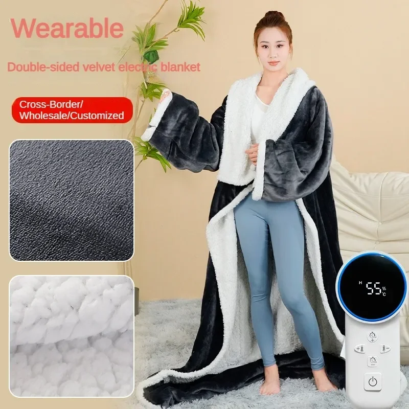 Wearable Electric Blanket Shawl Body Warmer Blanket Heated Have Sleeves Electric Blanket Home Office Heating Pad Wearable