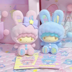 2Pcs/Set Soft Flocking Rabbit Series  Little Twin KiKi and LaLa Action Figure Toys Kawaii Gifts for Kids