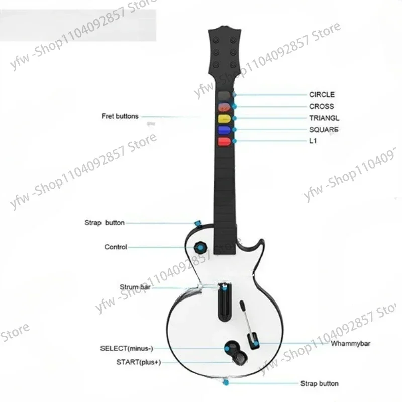 Guitar  Game Wireless Gaming Controller Guitar   Rock Band 2.4 G Remote  Console Gamepad 10Key for PC PS3 PC