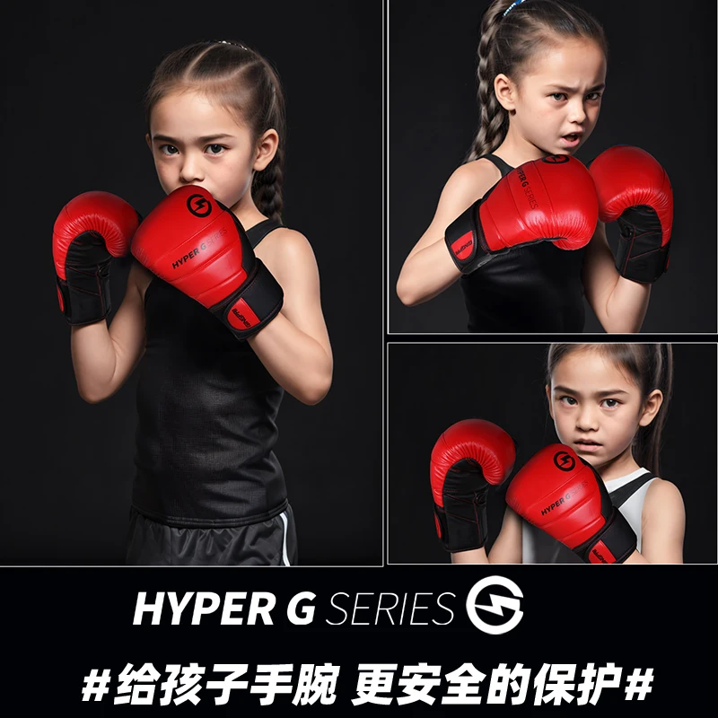 

6oz Kids Boxing Gloves Boys MMA Muay Thai Sanda Sandbag Punching Training Fighting Gloves Children Martial Arts Mitts Gear