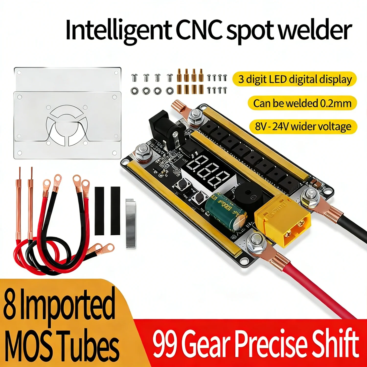 GX591 Welding Machine Control Board with Automatically Trigger Welding 12V Welding Circuit Board 18650 Battery Spot Welding Tool