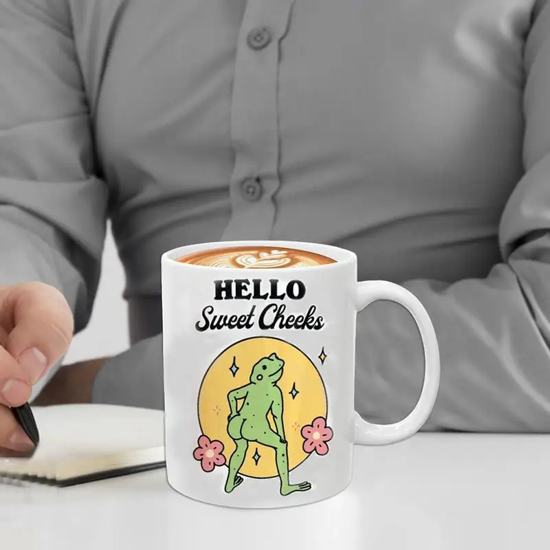 Frog Coffee Mug Animal Cartoon Coffee Cup 11 Ounce Cute Coffee Mug Party Favor Microwave Safe Mug White Tea Cup With Handle