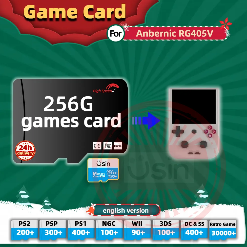 Memory Game Card For Anbernic RG405V English version Retro PS2 PSP Games Android Gaming portable Console SD TF H-SPEED 256G