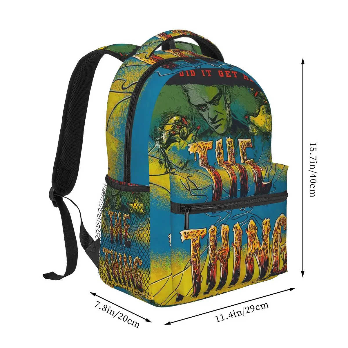 Horror Movie The Thing From Another World Backpack Student Boys Girls BookBag Children School Bag Shoulder Bags for Men Women