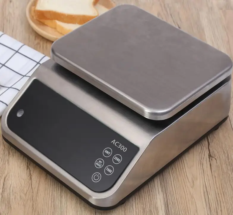 Commercial Digital Kitchen Food Scale 3kg to 15kg Rechargeable Accurate Weighing Scale for Restaurant Baking Cooking Food Prep