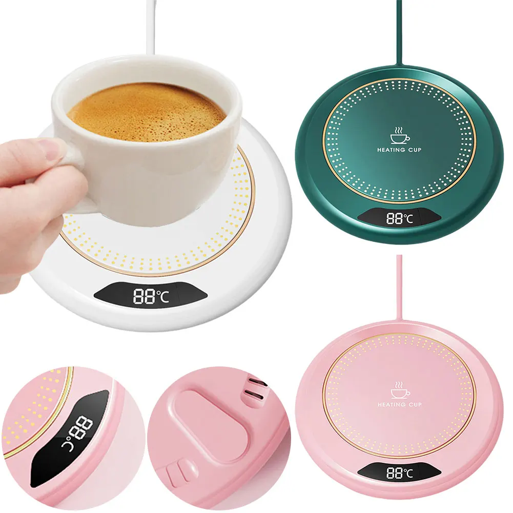 

USB Coffee Mug Warmer with 3 Temperature Settings Electric Beverage Warmer Coffee Cup Warmer for Coffee Milk Tea Beverage