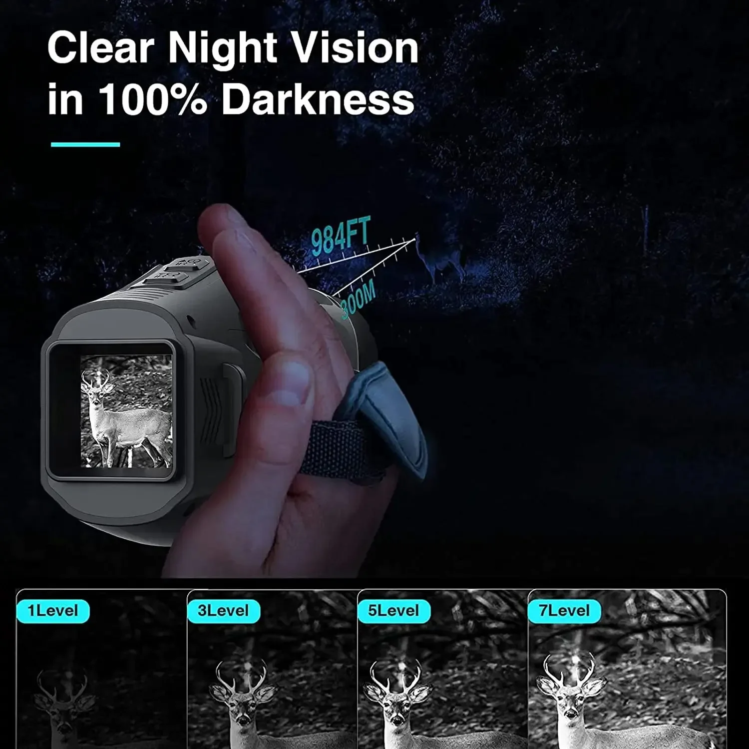 R11 1080P Monocular Infrared Night Vision Device Day Night Use Photo Video 5X Digital 300M Full Dark Viewing Distanc For Hunting