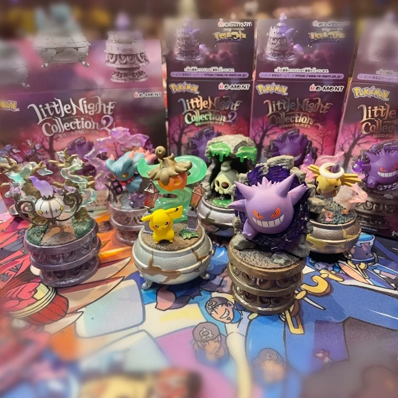 جديد إعادة النعناع بيكاتشو ليلة جمع 2 البوكيمون Gengar Misdreavus أنيمي لطيف الشكل المشهد ديكور تحصيل لعبة البوكيمون المشجعين هدية