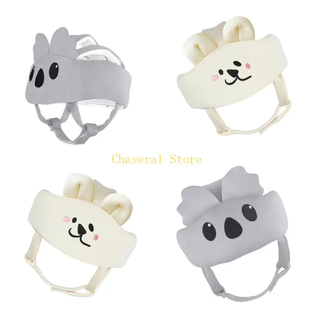 

E7CE Baby Head Protectors Hat Cartoon Animal Infants Helmet Learn Walking Safety Caps