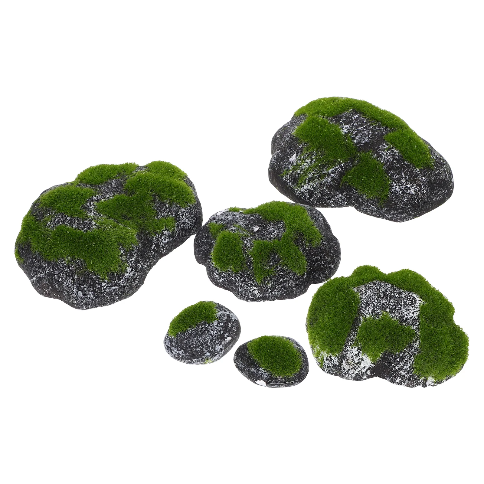 

Artificial StonesGreen Plants Planters Soft Pvc Rocks Crafts Decor Decoration Fake Moss for Crafts Terrarium Decor Artificial