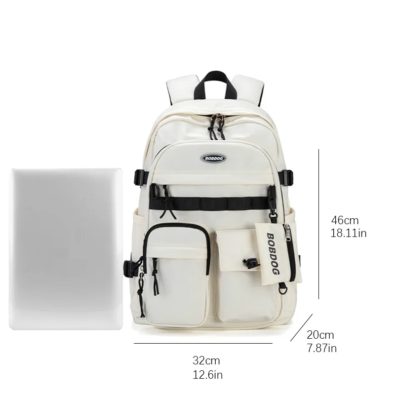 New Nylon Backpack Student Backpack High Appearance Simple Female College Student Lightweight College Style Large Capacity Backp