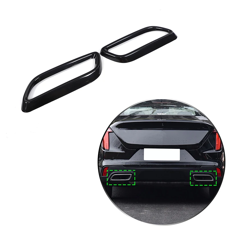 For Cadillac CT4 CT5 2020-2023 For CT6 2023-2025 Stainless steelCar Tail Muffler Exhaust Pipe Output Cover Trim Car Accessories