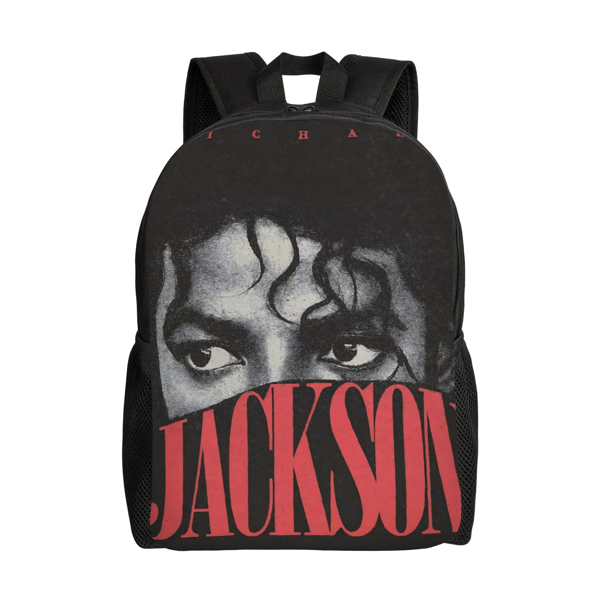 Michaels Jacksons Singer Pop Backpack for Men Women Teenage High School Hiking Travel Daypack  Laptop Canvas Bags Outdoor