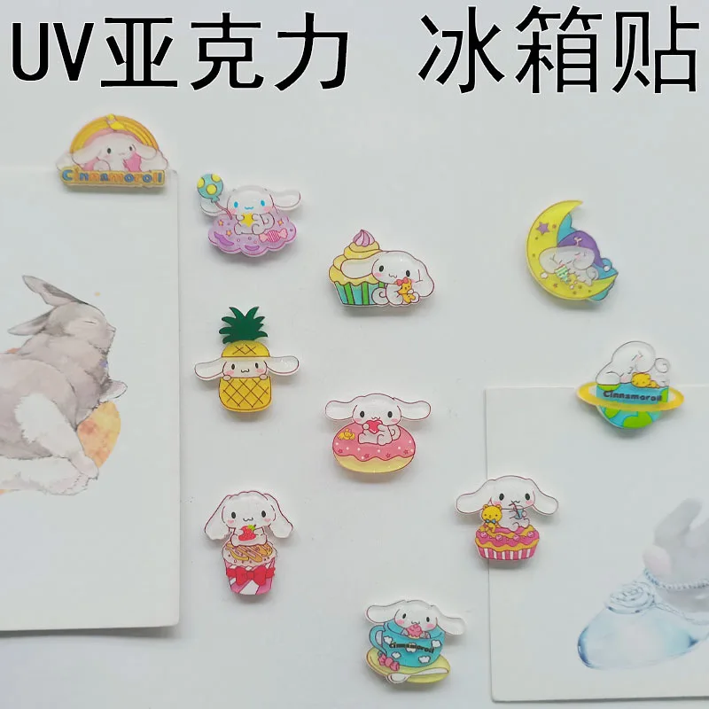 Cute Cinnamon Drawing Board Acrylic Magnet Mini Refrigerator Home Decoration Sticker Magnets Fridge Souvenir Whiteboard Magnets